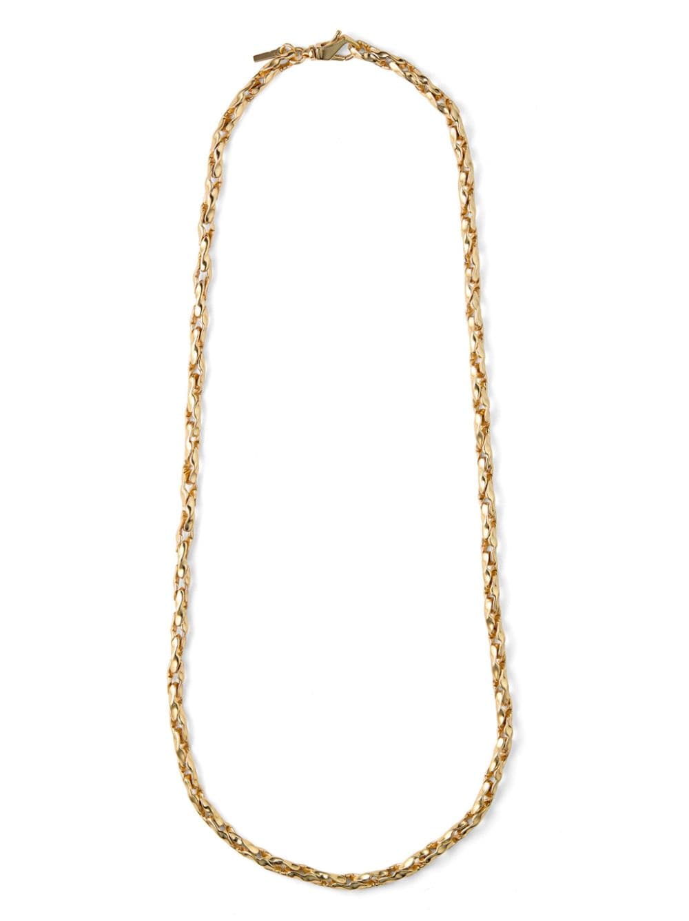 Shop Emanuele Bicocchi Gold-plated Hammered Chain Necklace