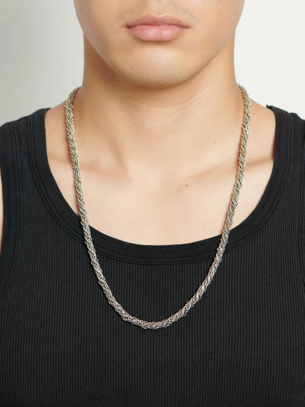 Emanuele Bicocchi Wrapped Rope-chain Necklace In Silver