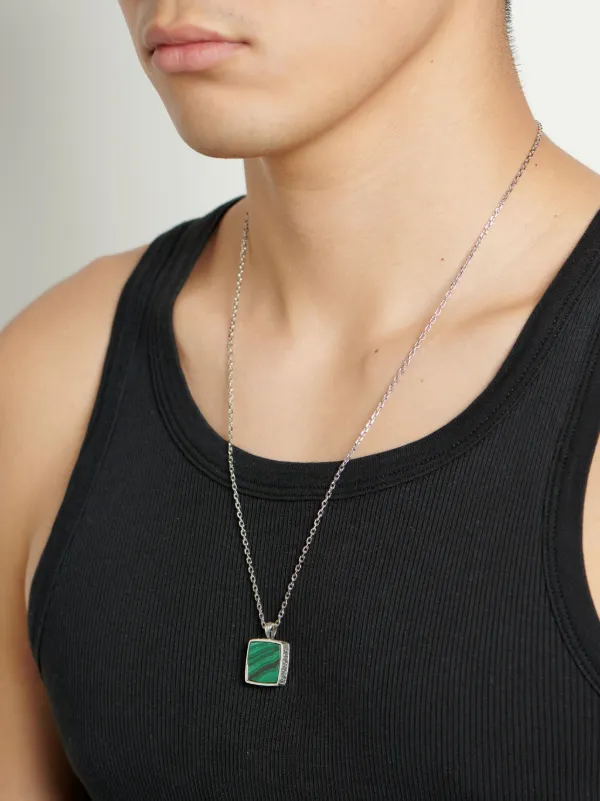 Emanuele Bicocchi malachite-amulet Necklace | Silver | FARFETCH UK