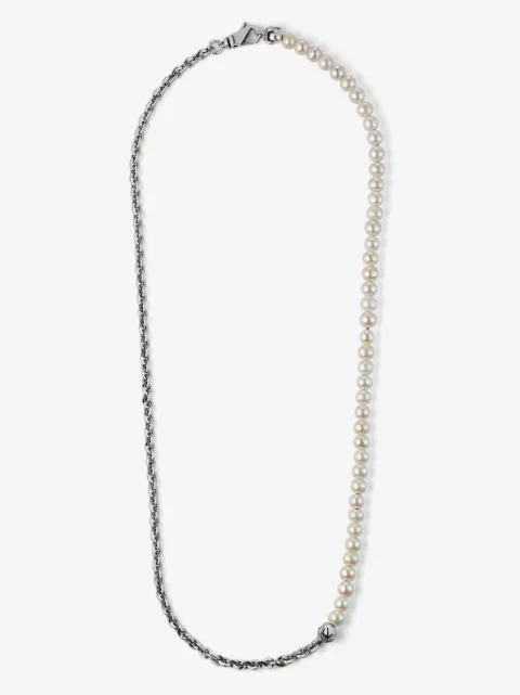 Emanuele Bicocchi Half Pearl chain necklace