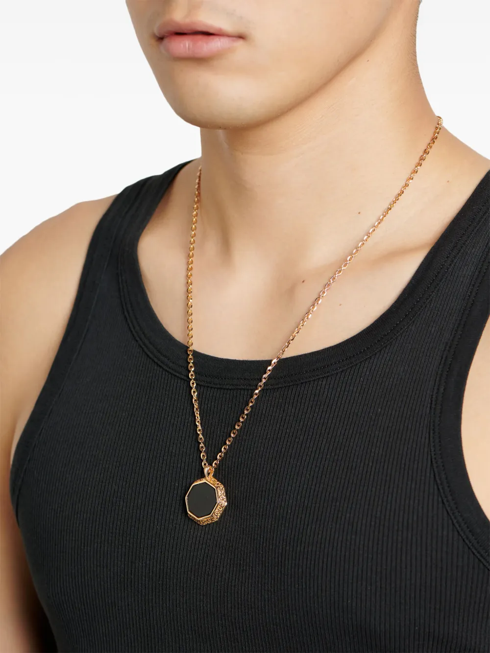Emanuele Bicocchi Onyx-pendant Necklace In Gold