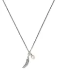Emanuele Bicocchi piuma-pendant pearl necklace - Silver