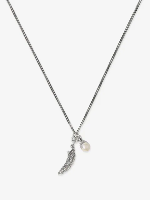 Emanuele Bicocchi piuma-pendant pearl necklace