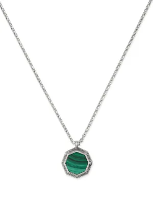 Emanuele Bicocchi Flourish Amulet Malachite Necklace | Silver