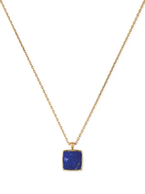Tom Wood Mini Cushion Lapis Lazuli Pendant Necklace | Gold