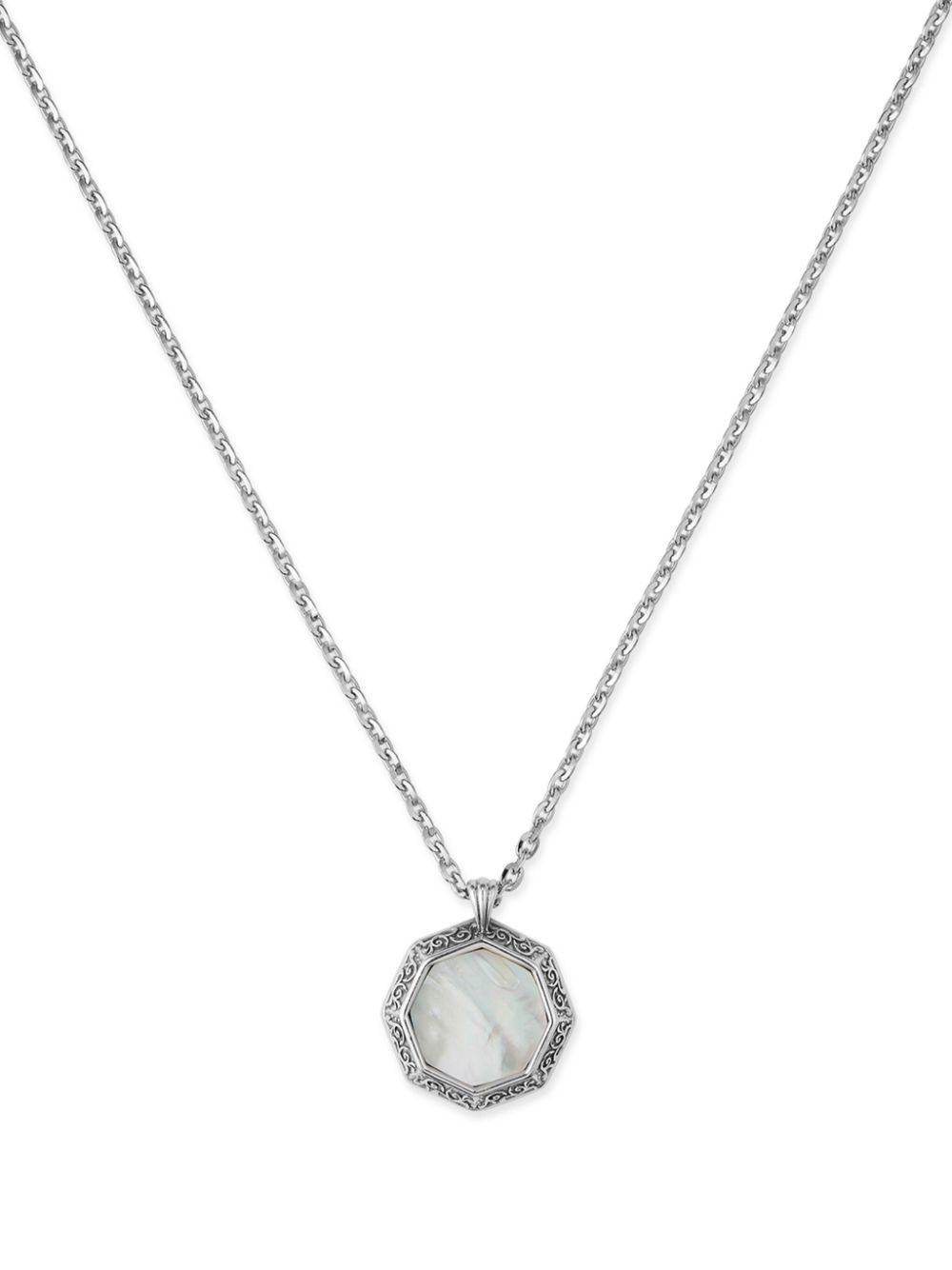 Emanuele Bicocchi mother-of-pearl amulet necklace - Silver