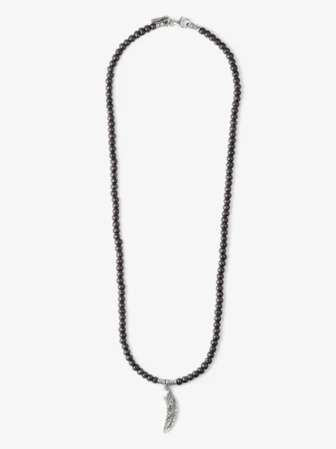 Emanuele Bicocchi collar con dije de pluma