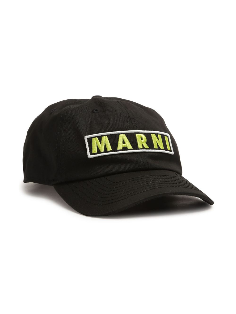 Marni Kids' Logo-embroidered Baseball Cap In Black