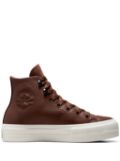 Converse platform leather hi-top sneakers - Brown