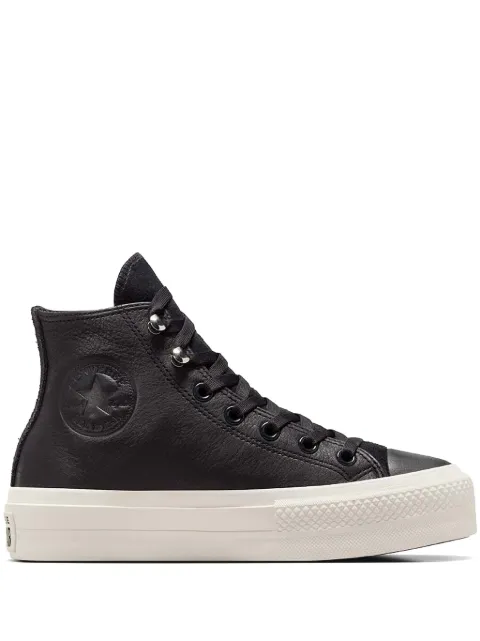 Converse platform leather hi-top sneakers