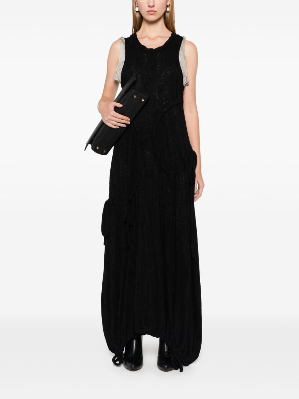 Shop Chiahung Su Layered Maxi Dress In Schwarz