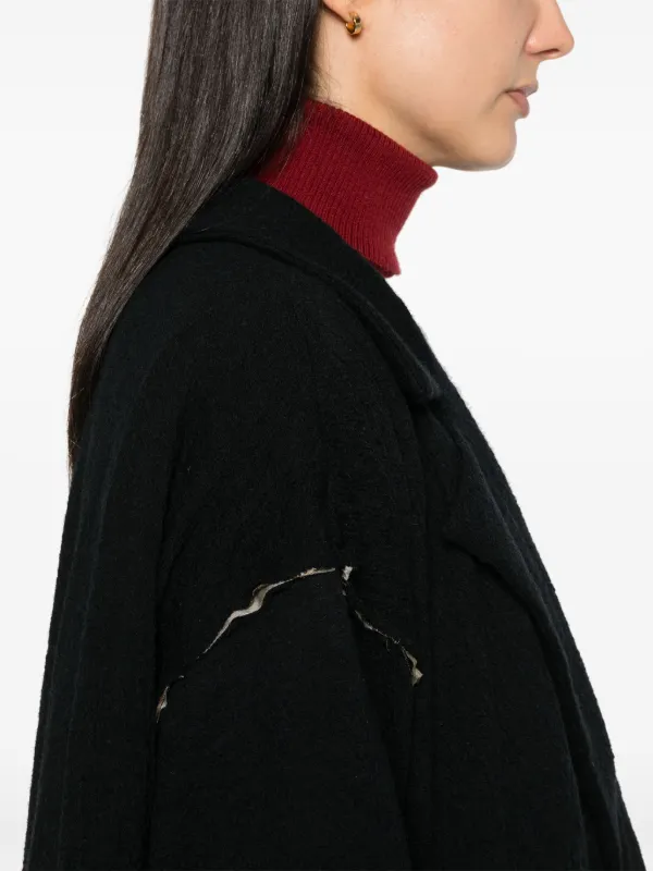 CHIAHUNG SU Textured Coat | Black | FARFETCH JO