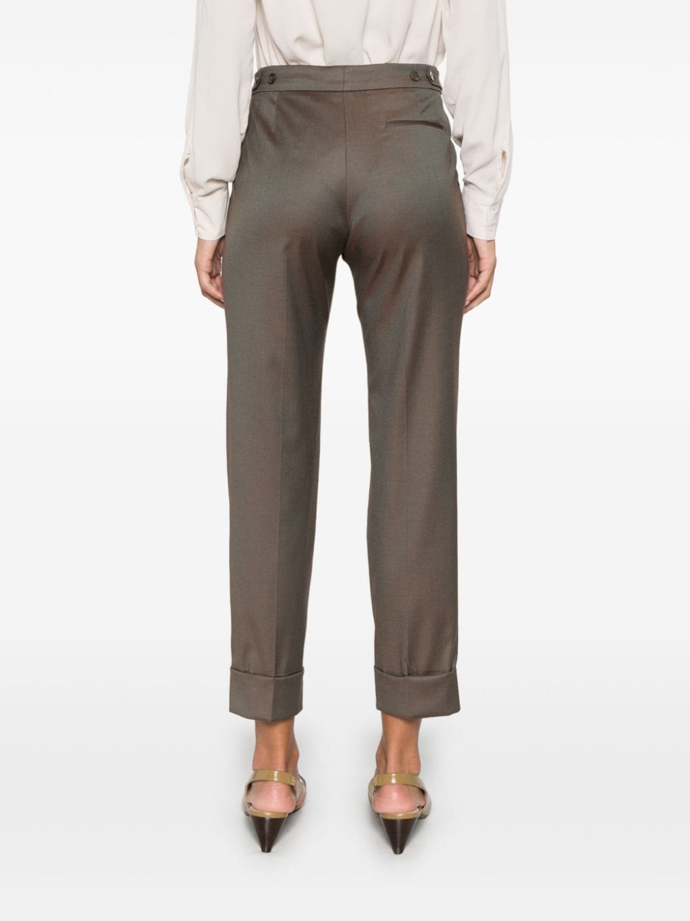 Shop Pt Torino Andrea Stovepipe Trousers In 褐色