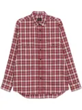 Brioni checked shirt - Red