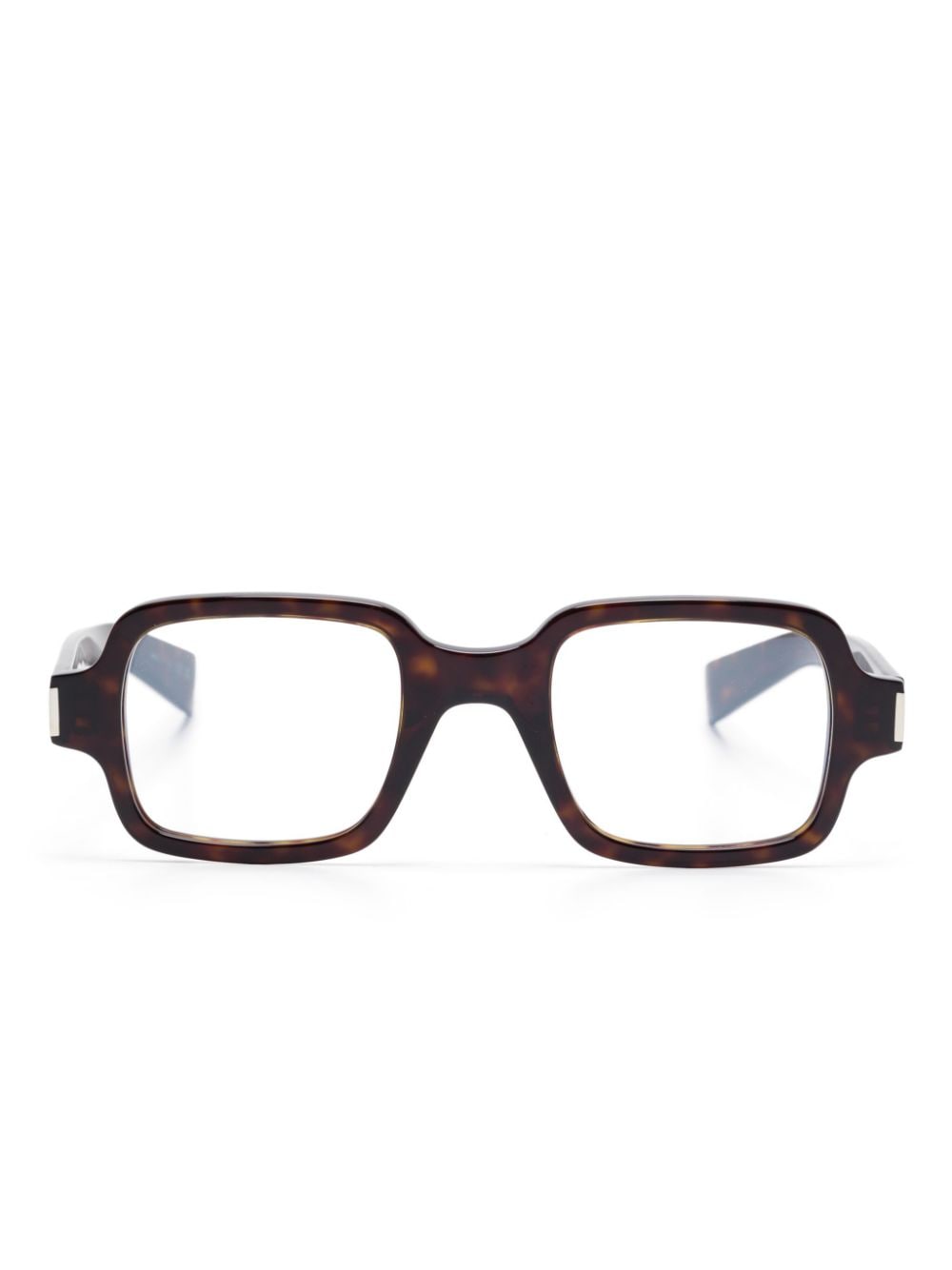 Shop Saint Laurent Tortoiseshell-effect Glasses In 褐色