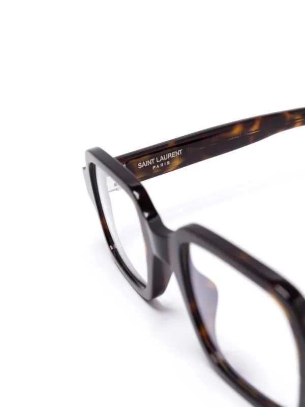 Saint Laurent Eyewear tortoiseshell-effect Glasses | Brown  display picture 1