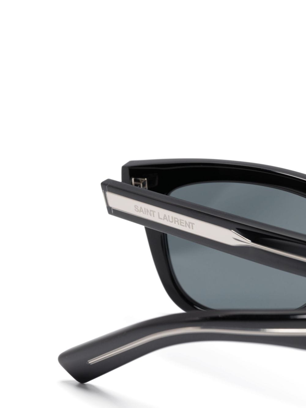 Shop Saint Laurent Square-frame Sunglasses In Black