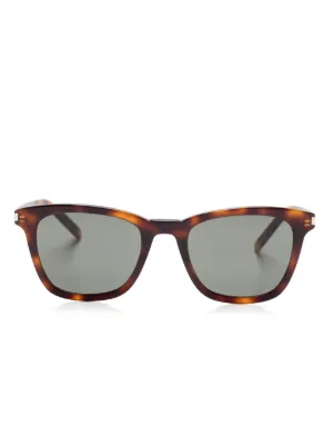 Saint Laurent Eyewear SLM148 サングラス | ブラウン | FARFETCH JP