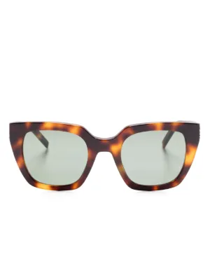 Linda Farrow Debbie oval-frame Sunglasses | Brown | FARFETCH AO display picture 3