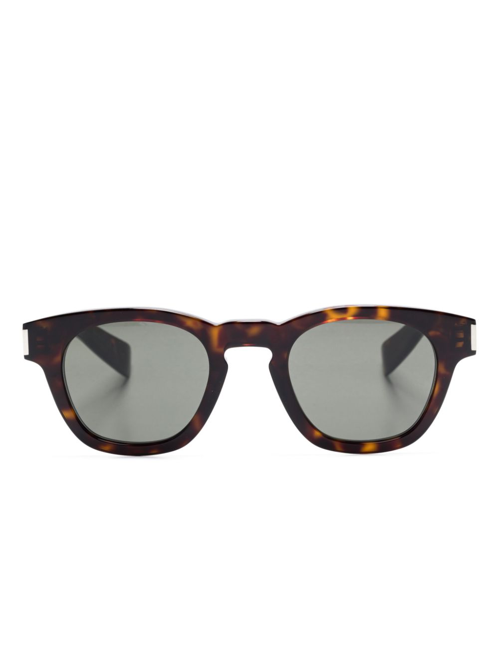 Saint Laurent Eyewear Zonnebril met vierkant montuur Bruin