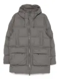 Rains logo-patch jacket - Grey