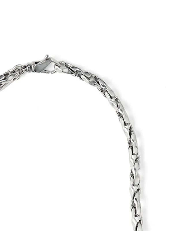 アクセサリーその他 emanuele bicocchi JEWELS (FKXN2SILVER) Emanuele Bicocchi Rose And Skull Pendant Necklace - Silver