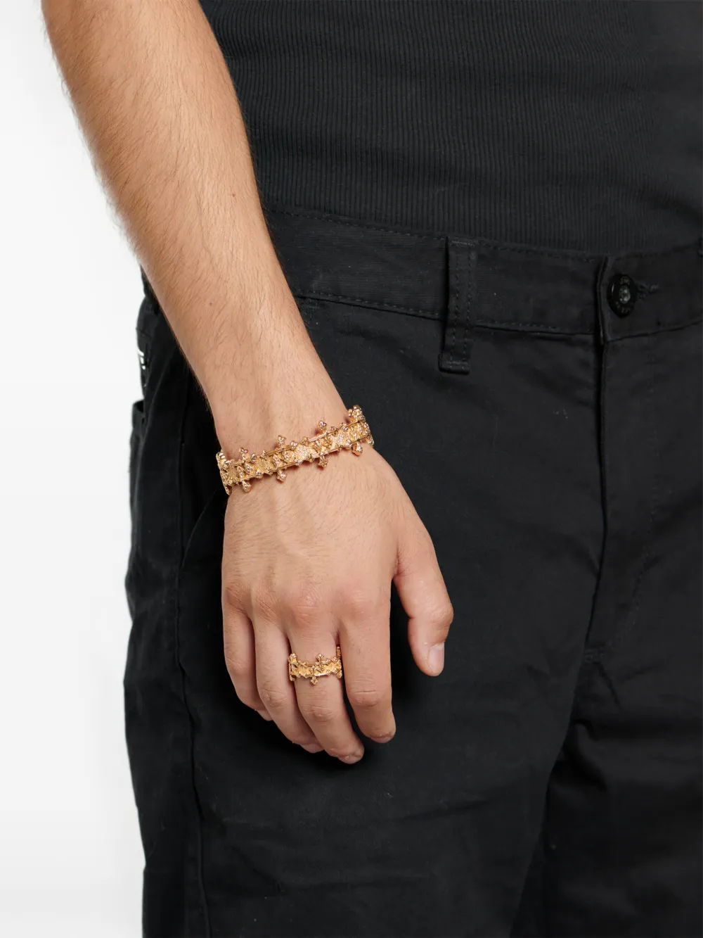 Emanuele Bicocchi Avelli Double Band Ring In Gold