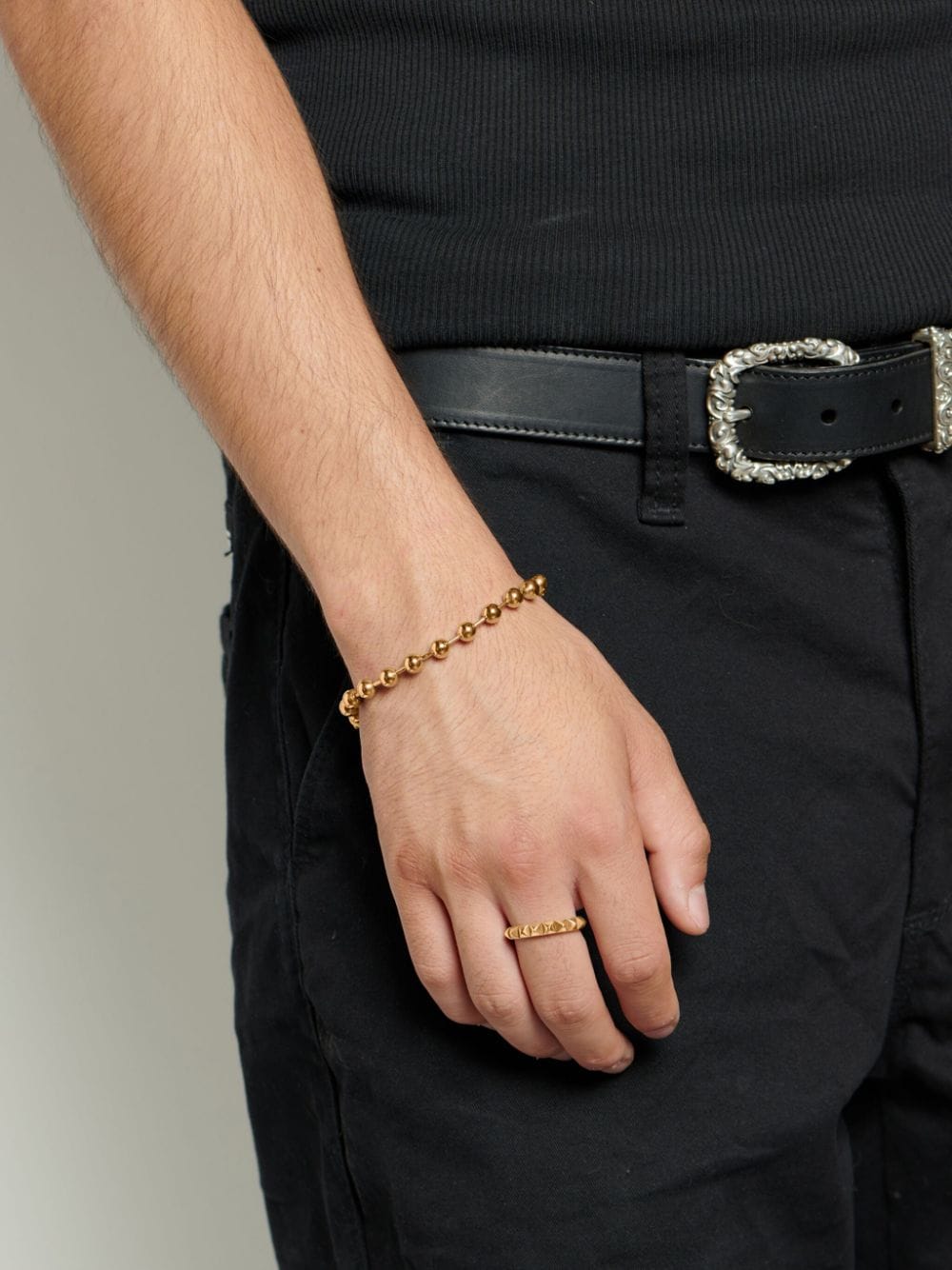 Shop Emanuele Bicocchi Gold-plated Bead Bracelet