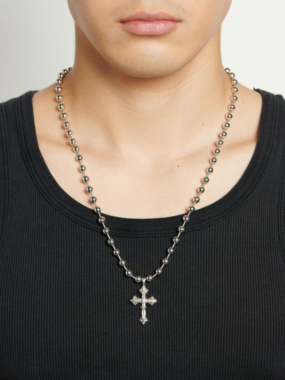 Shop Emanuele Bicocchi Cross Pendant Necklace In Silver