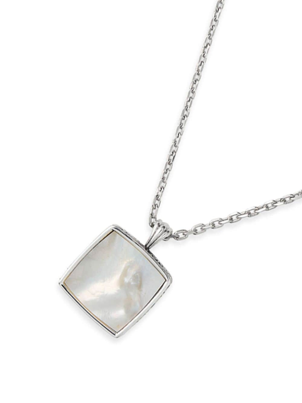 Shop Emanuele Bicocchi Mother Of Pearl Pendant Necklace In Silver