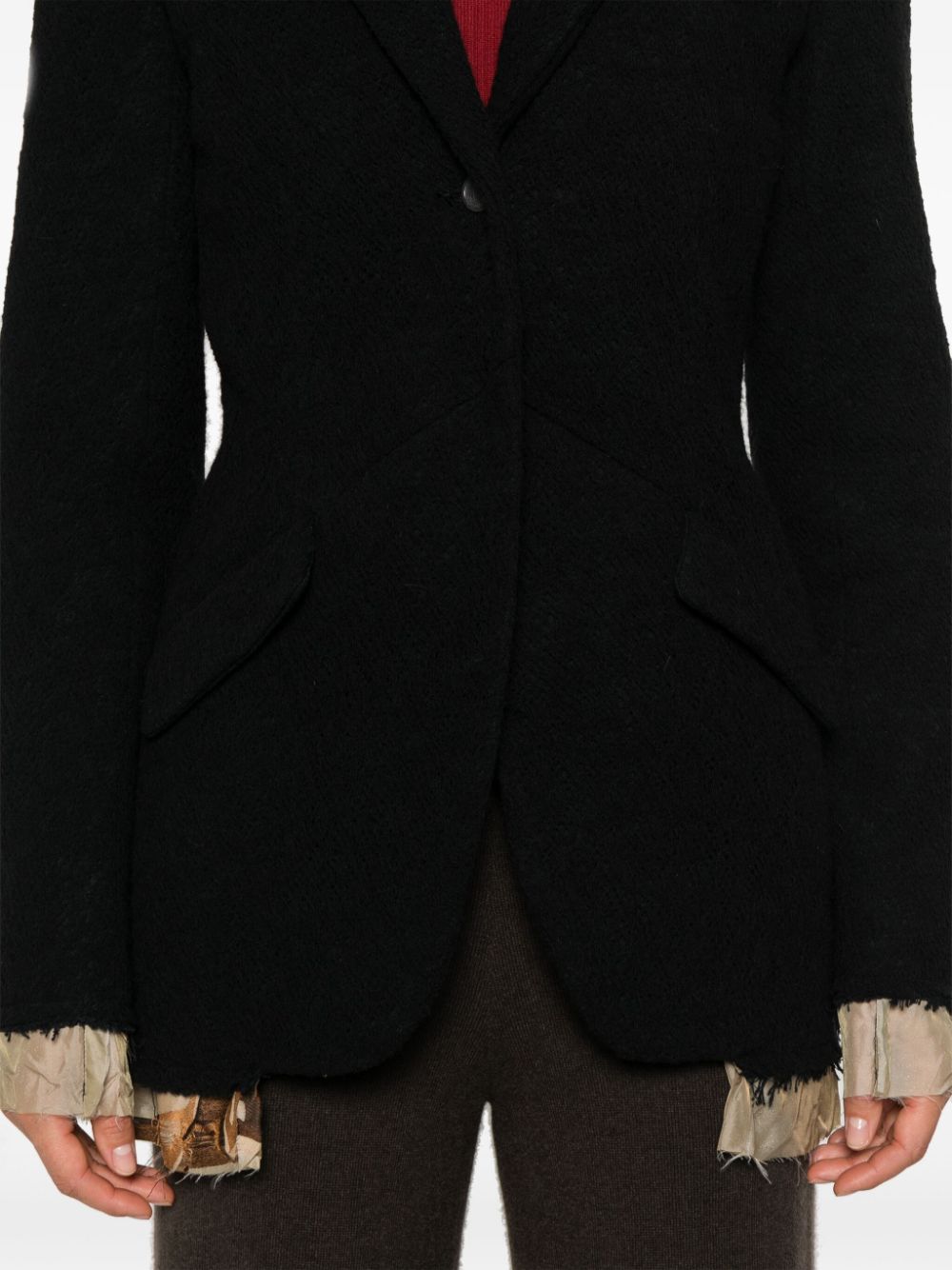 CHIAHUNG SU TEXTURED BLAZER 