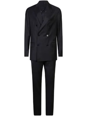 Lardini ピンストライプ ダブルスーツ | ブルー | FARFETCH JP