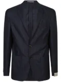 Corneliani checked wool blazer - Blue