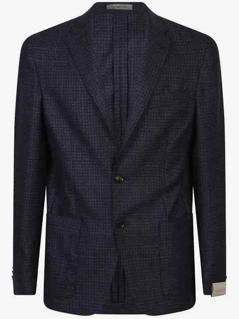 Corneliani checked wool blazer