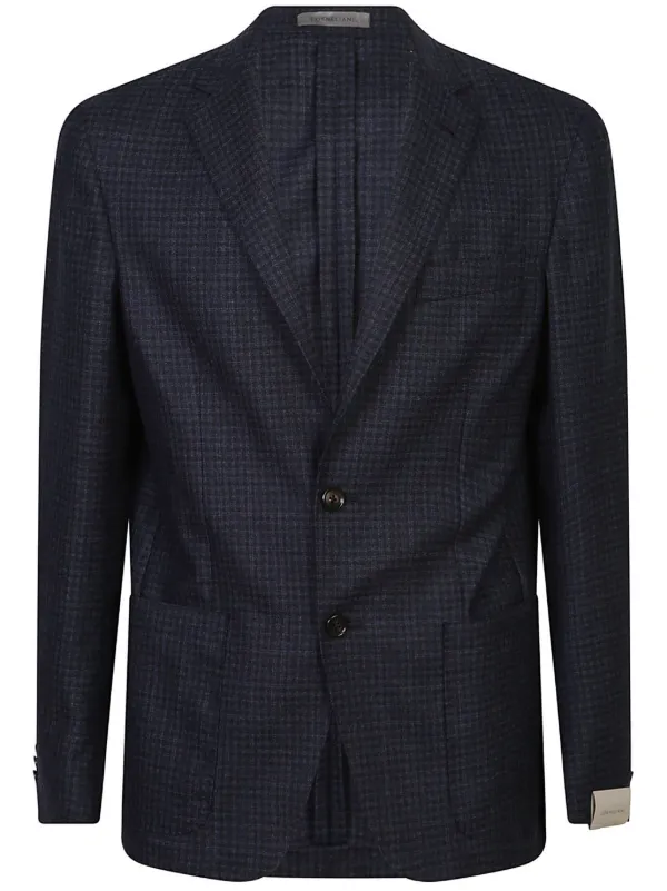 コルネリアーニ　チェック柄ジャケット　美品 Corneliani チェック ジャケット | ブルー | FARFETCH JP