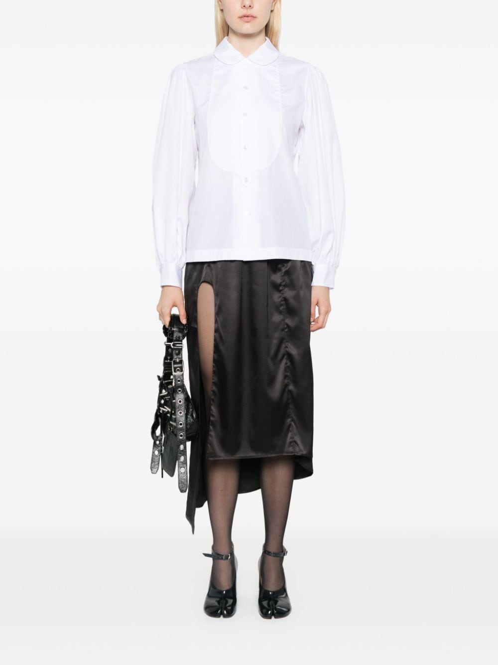 Noir Kei Ninomiya Shirt met Peter Pan kraag - Wit