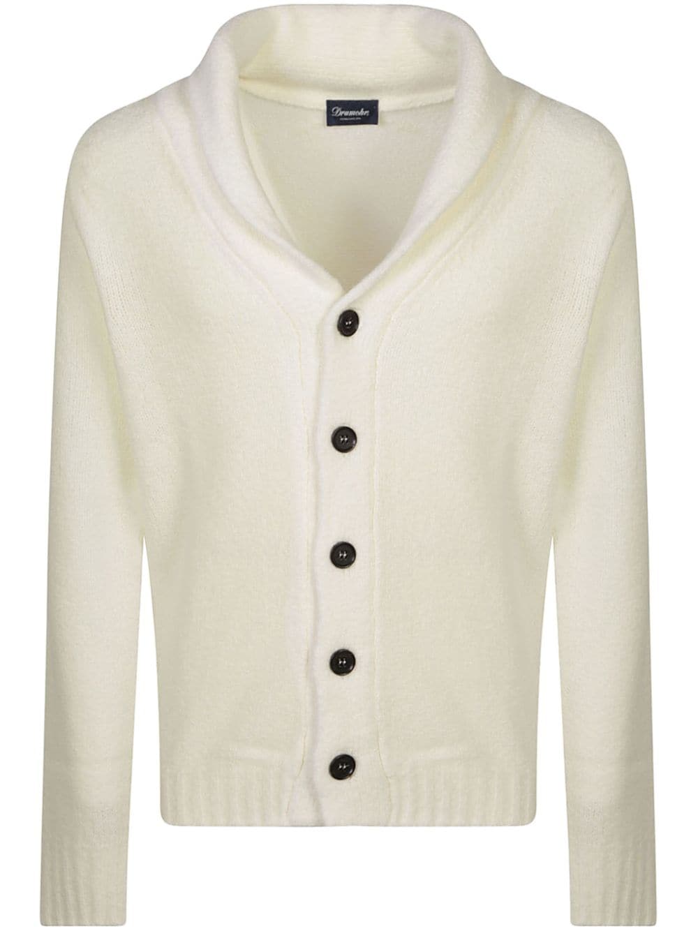 Shop Drumohr Wool Cardigan In White