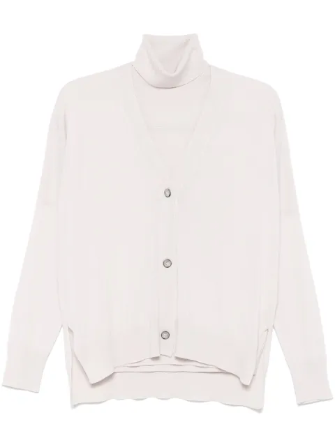 Blanca Vita fine-knit vest and cardigan set