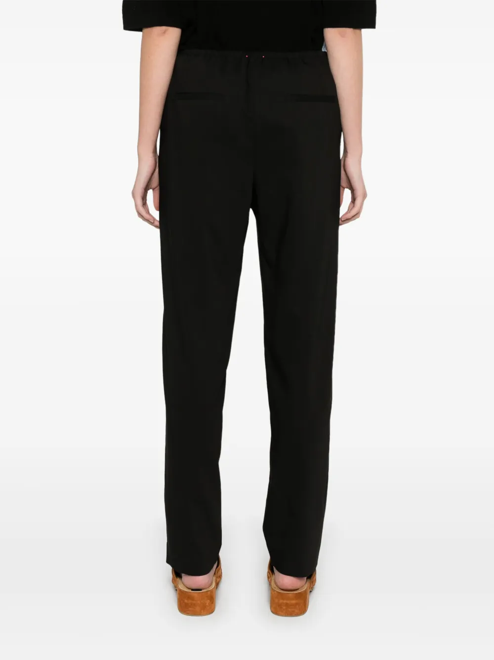 Forte Broek met elastische tailleband Zwart