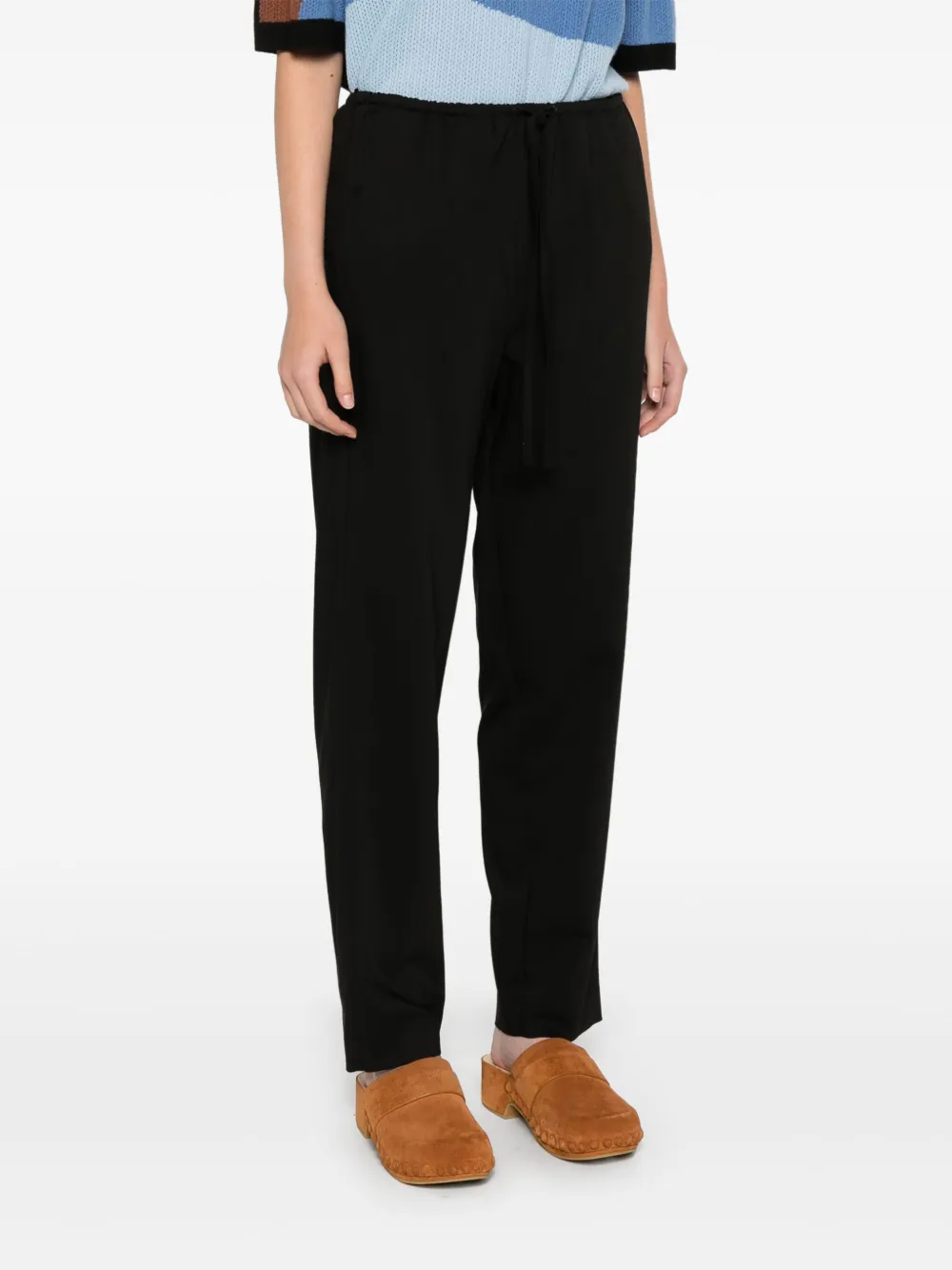 Forte Broek met elastische tailleband Zwart