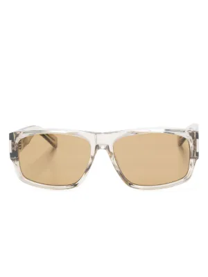Saint Laurent Eyewear クリア サングラス | ニュートラル | FARFETCH JP