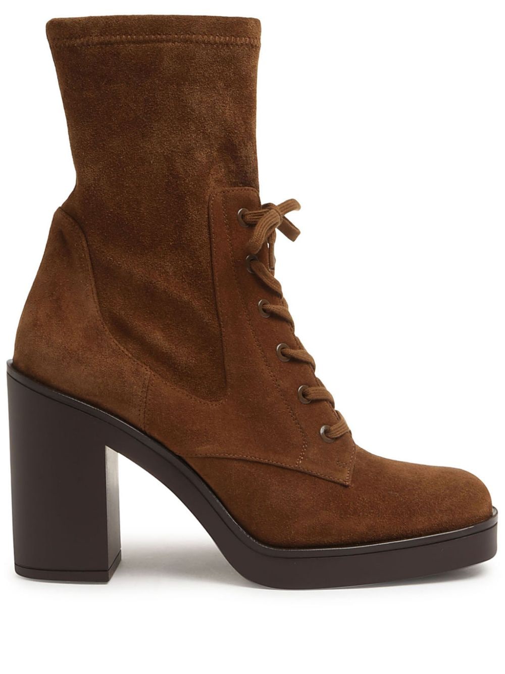 Stuart Weitzman 80mm suede boots Brown