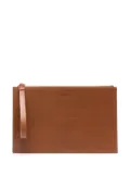 Doucal's leather clutch bag - Brown