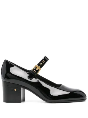 Gianvito Rossi 45mm Mary Ribbon Pumps | Black | FARFETCH