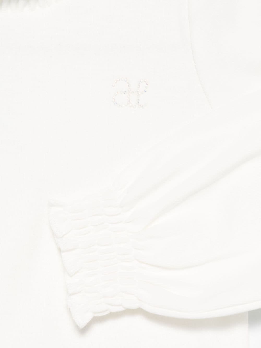 Shop Abel & Lula Logo-embellished T-shirt In White