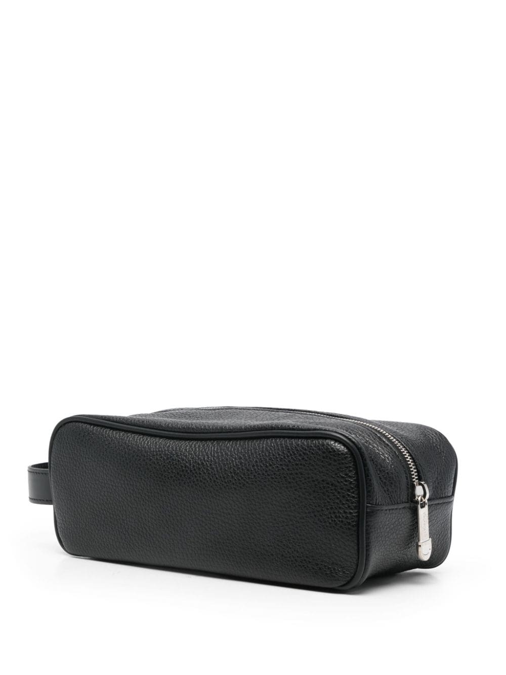 Doucal's leather wash bag - Zwart