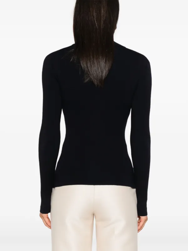 Victoria Beckham half-zip high-neck Sweater | Blue | FARFETCH
