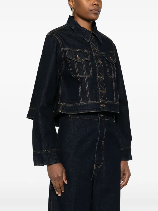 ジャケット Victoria Beckham Denim cropped jacket VICTORIA BECKHAM Cropped denim jacket | THE OUTNET
