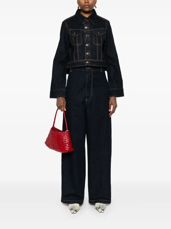 アウターその他 VICTORIA BECKHAM Denim cropped jacket Blue 1424DJK005897C Cropped denim jacket in blue - Victoria Beckham | Mytheresa