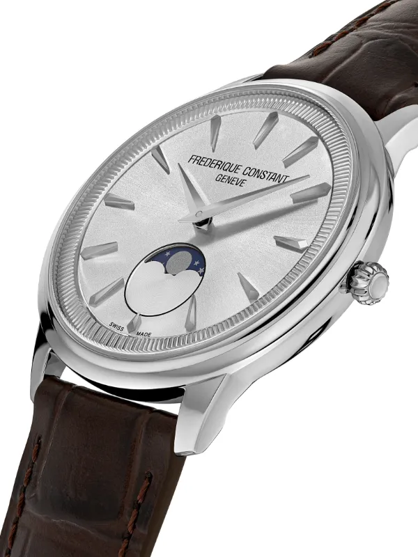 Frederique Constant Classics Moneta Moonphase 37mm | Grey | FARFETCH